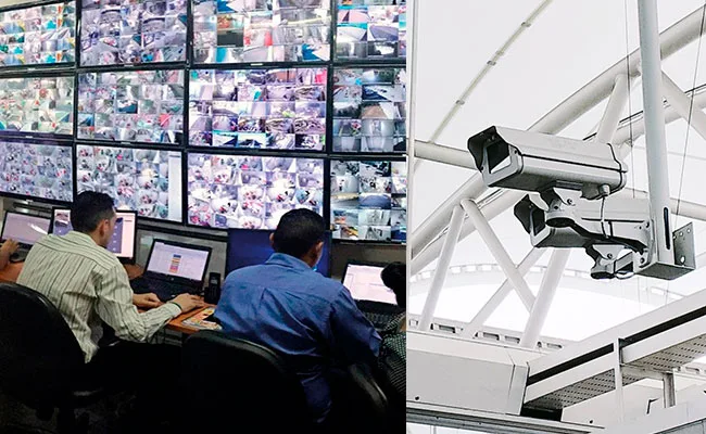 Operador en central de monitoreo de cámaras en tiempo real para empresas en Chile